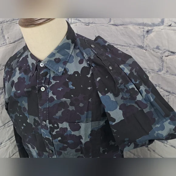 Burberry Men's Alden Multi Camo Button Down Trim Fit Sport Shirt Camo $425 XL - Picture 12 of 13